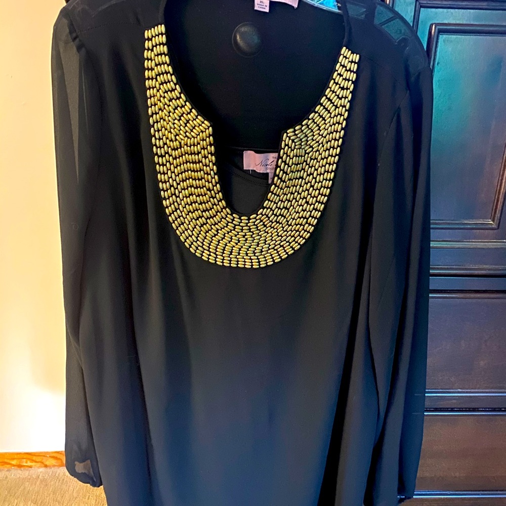 Nicole Richie Collection sheer blouse with cami